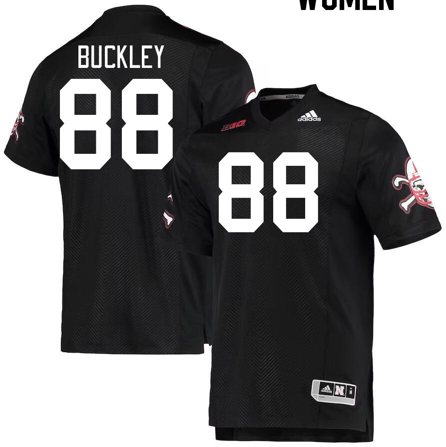 Women #88 Ru'Quan Buckley Nebraska Cornhuskers College Football Jerseys Stitched Sale-Black